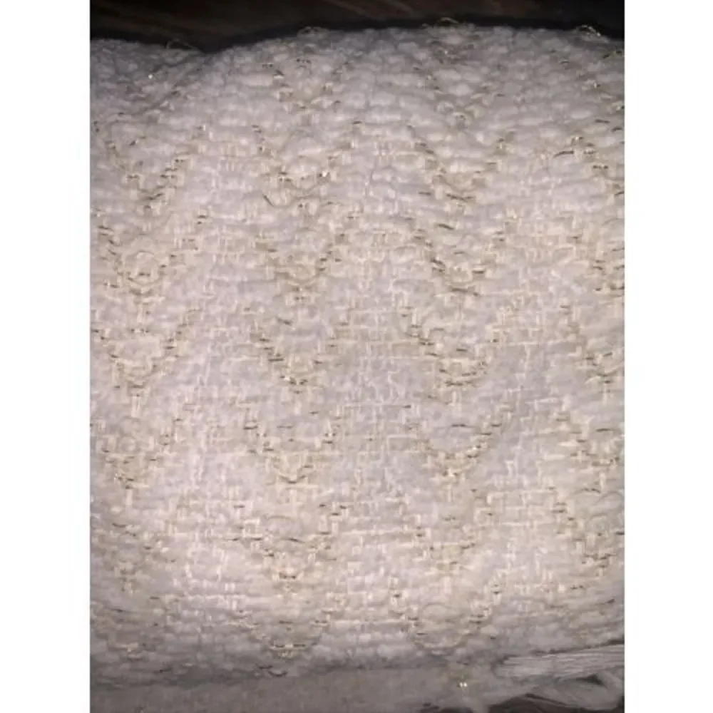 Threshold White Gold Design Table Runner 14x72” NEW! NWT